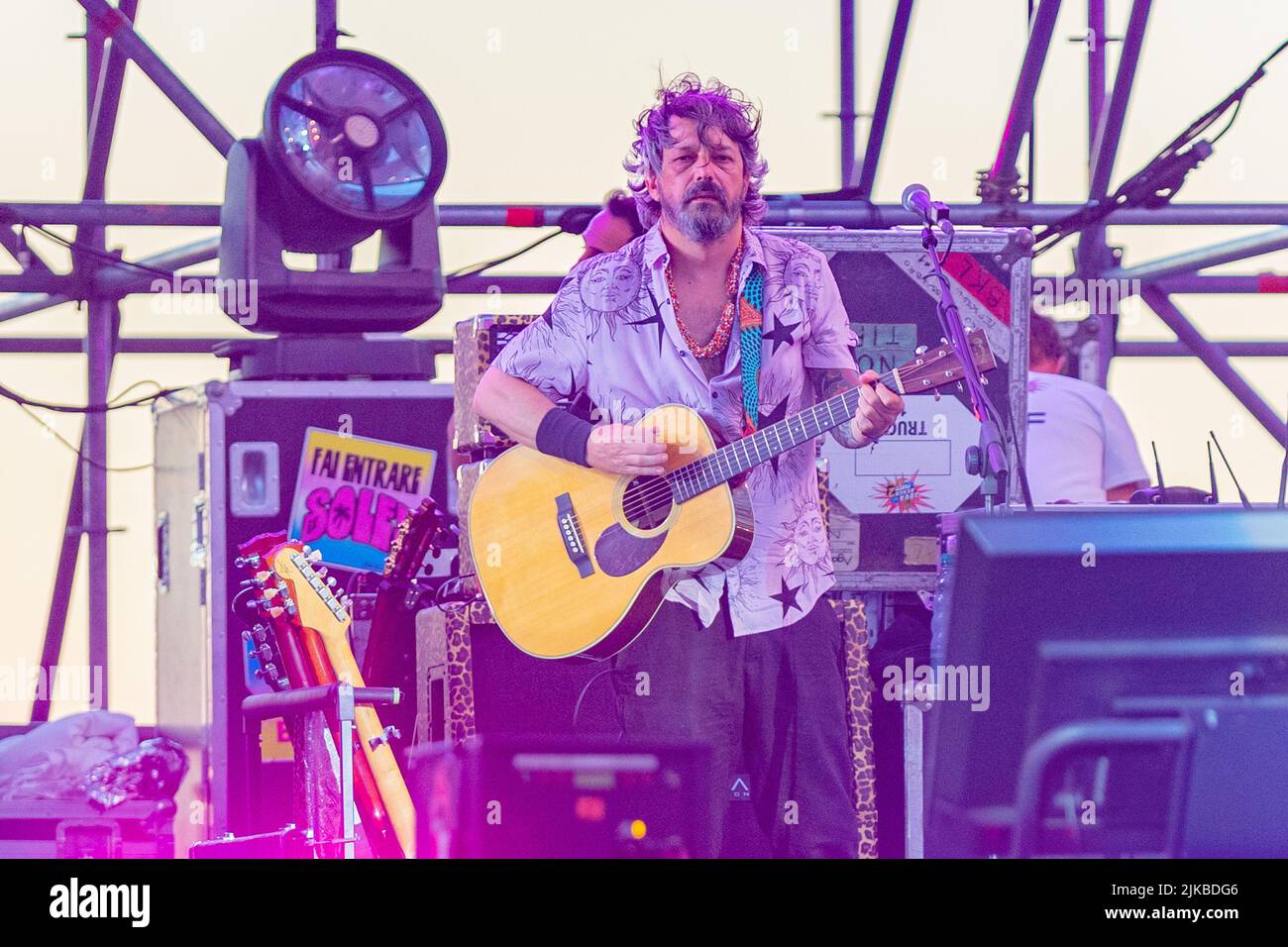 Barletta, Italy. 31st July, 2022. Riccardo Onori during JOVA BEACH PARTY, Italian singer Music Concert in Barletta, Italy, July 31 2022 Credit: Independent Photo Agency/Alamy Live News Stock Photo