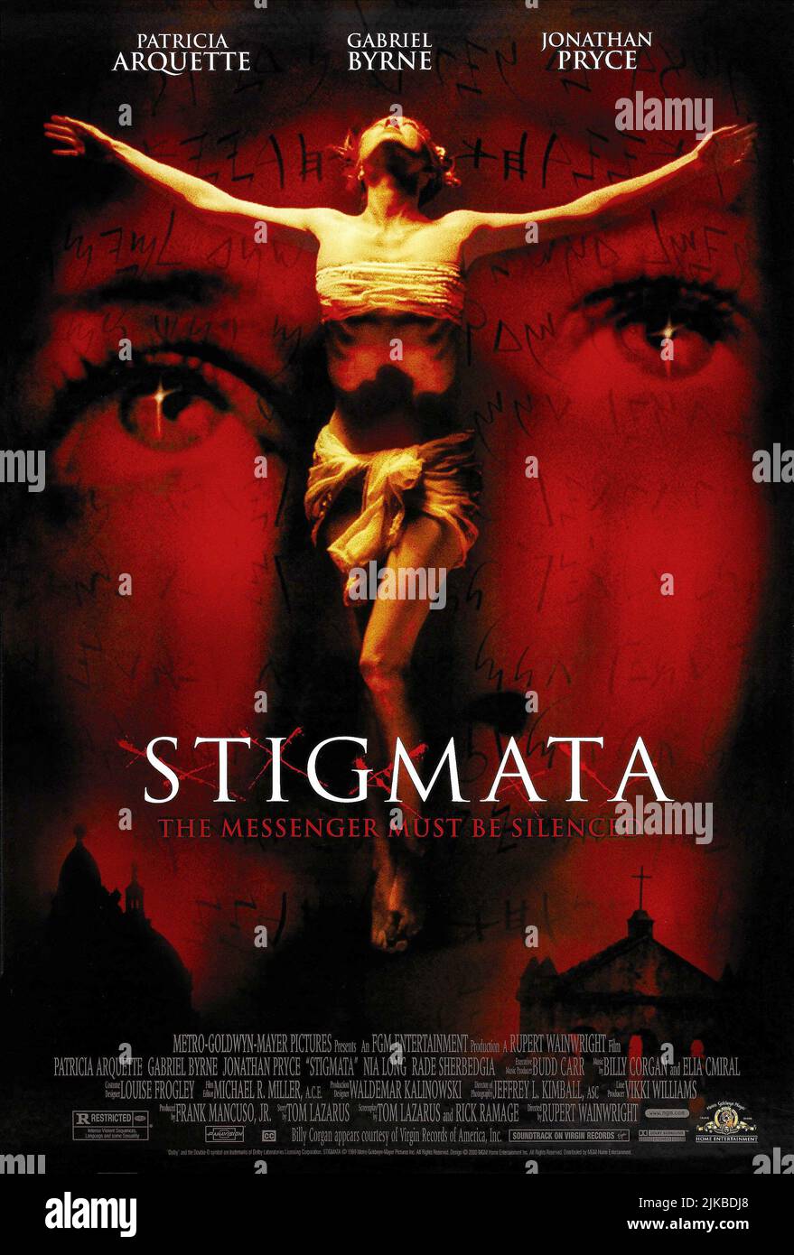 Movie Poster Film: Stigmata (1999)   Director: Rupert Wainwright 10 September 1999   **WARNING** This Photograph is for editorial use only and is the copyright of METRO-GOLDWYN-MAYER and/or the Photographer assigned by the Film or Production Company and can only be reproduced by publications in conjunction with the promotion of the above Film. A Mandatory Credit To METRO-GOLDWYN-MAYER is required. The Photographer should also be credited when known. No commercial use can be granted without written authority from the Film Company. Stock Photo