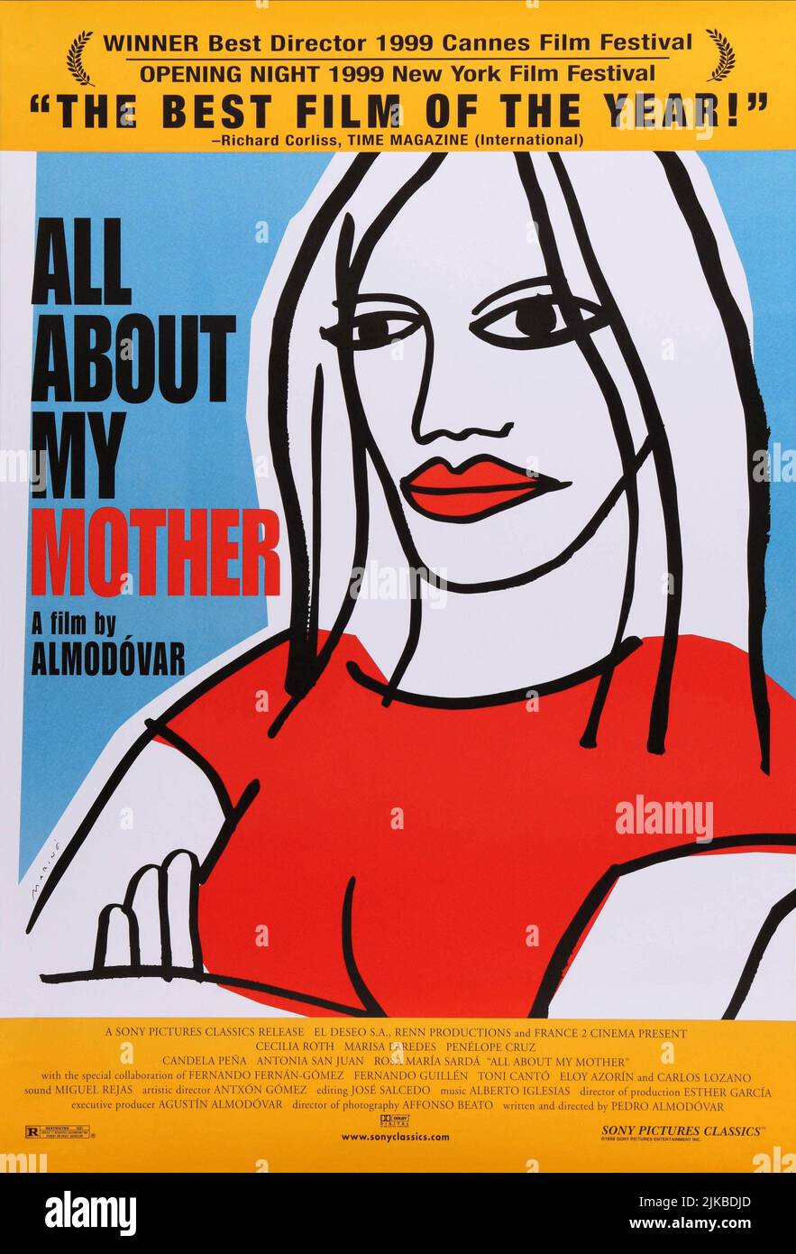 Movie Poster Film All About My Mother; Todo Sobre Mi Madre (Todo sobre mi madre) E/Fr 1999