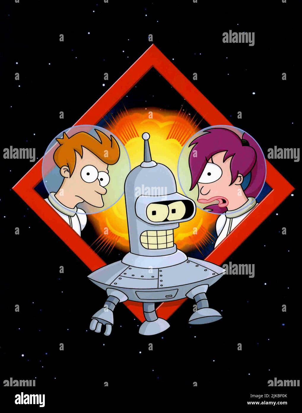 Philip J. Fry, Bender Bending Rodriguez & Turanga Leela Television: Futurama (TV Serie)   Usa 1999–2013, 28 March 1999   **WARNING** This Photograph is for editorial use only and is the copyright of 20TH CENTURY FOX TELEVISION and/or the Photographer assigned by the Film or Production Company and can only be reproduced by publications in conjunction with the promotion of the above Film. A Mandatory Credit To 20TH CENTURY FOX TELEVISION is required. The Photographer should also be credited when known. No commercial use can be granted without written authority from the Film Company. Stock Photo