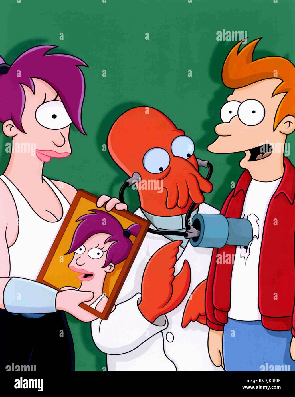 Turanga Leela, Dr. John A. Zoidberg & Philip J. Fry Television: Futurama (TV Serie)   Usa 1999–2013, 28 March 1999   **WARNING** This Photograph is for editorial use only and is the copyright of 20TH CENTURY FOX TELEVISION and/or the Photographer assigned by the Film or Production Company and can only be reproduced by publications in conjunction with the promotion of the above Film. A Mandatory Credit To 20TH CENTURY FOX TELEVISION is required. The Photographer should also be credited when known. No commercial use can be granted without written authority from the Film Company. Stock Photo