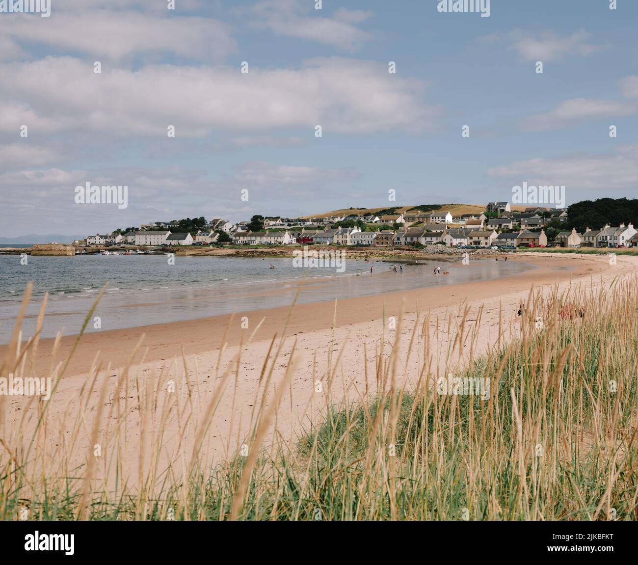 Portmahomack beach a small fishing village in Easter Ross, Scotland. It is situated in the Tarbat Peninsula in the parish of Tarbat UK Stock Photo