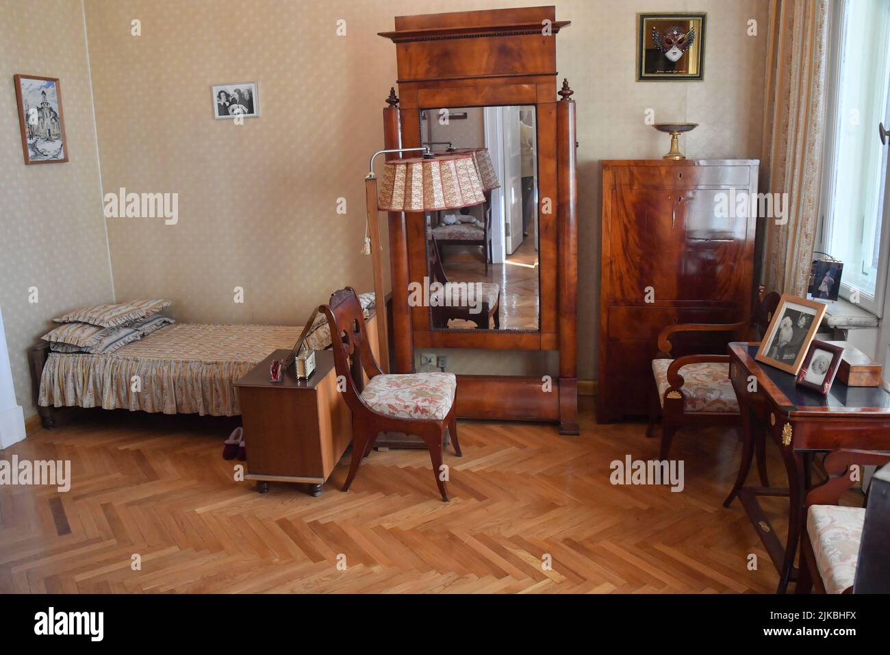 Moscow. The room in the museum apartment of the ballerina Galina Ulanova in a skyscraper on Kotelnicheskaya Embankment. Stock Photo