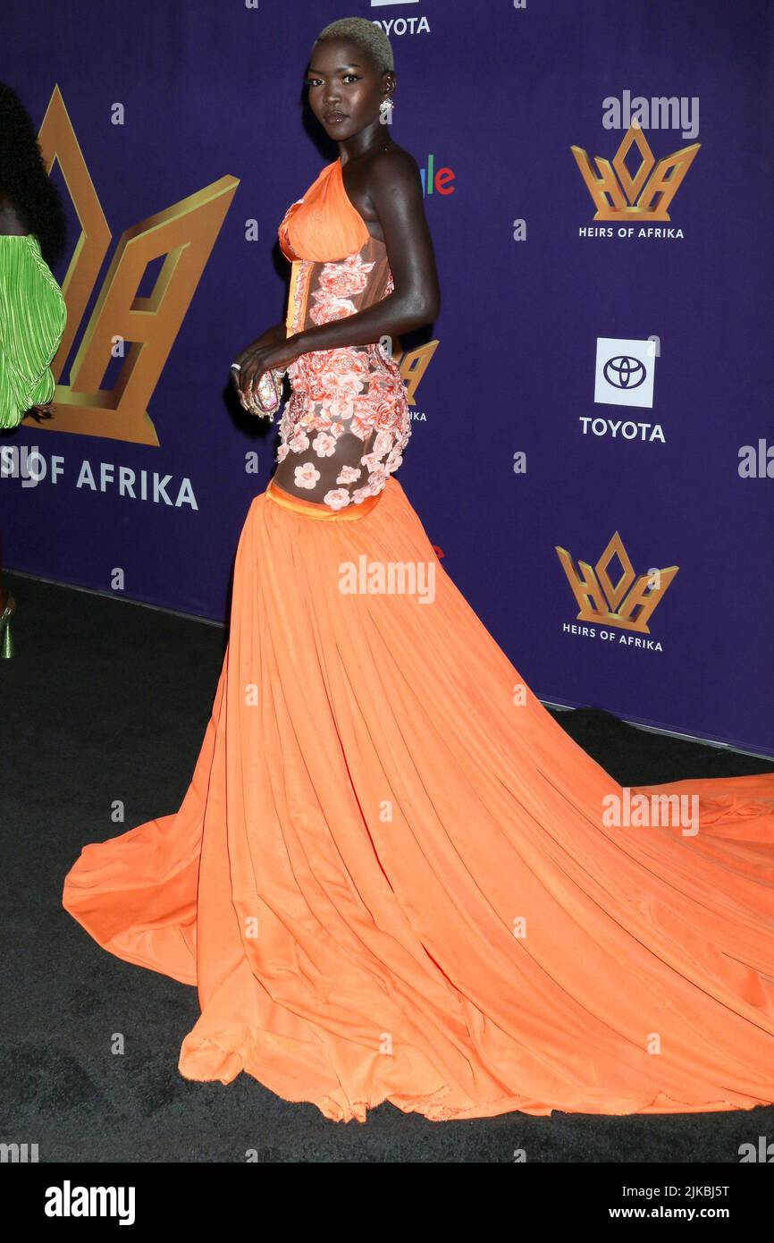 July 31, 2022, Los Angeles, CA, USA: LOS ANGELES - JUL 31:  Nyakim Gatwech at the Heirs of Afrika 5th Annual International Women of Power Awards at the Sheraton Grand Hotel on July 31, 2022 in Los Angeles, CA (Credit Image: © Kay Blake/ZUMA Press Wire) Stock Photo