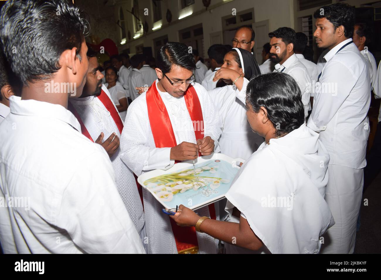 Church celebrations and people are celebrating Stock Photo