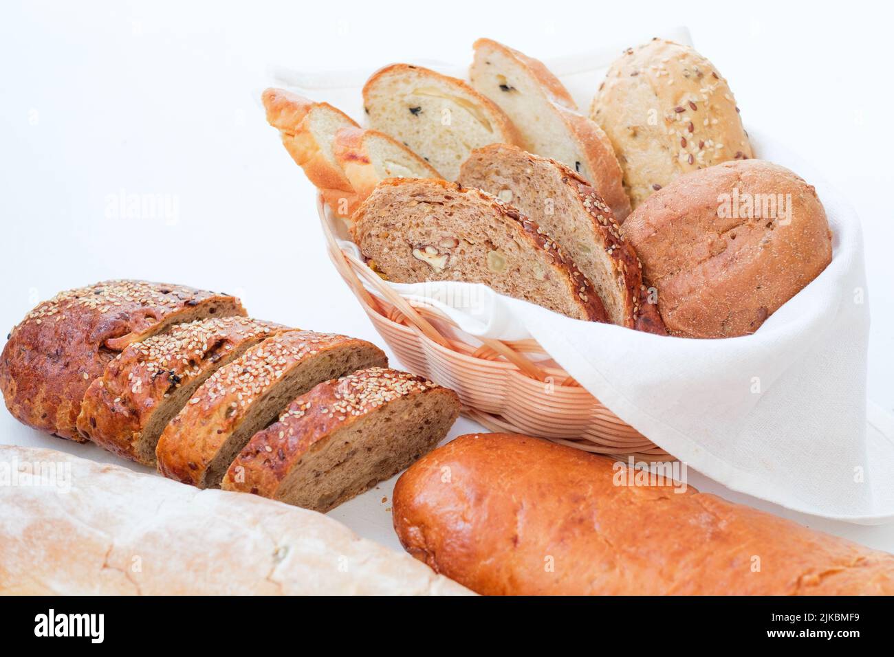 fresh bread assortment wholesome european bakery Stock Photo