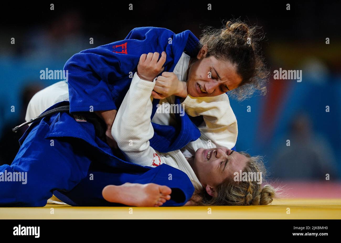 Wales Ashleigh-Anne Barnikel loses to Maltas Katryna Esposito in the Womens 48 Kilo Judo at Coventry Arena on day four of the 2022 Commonwealth Games