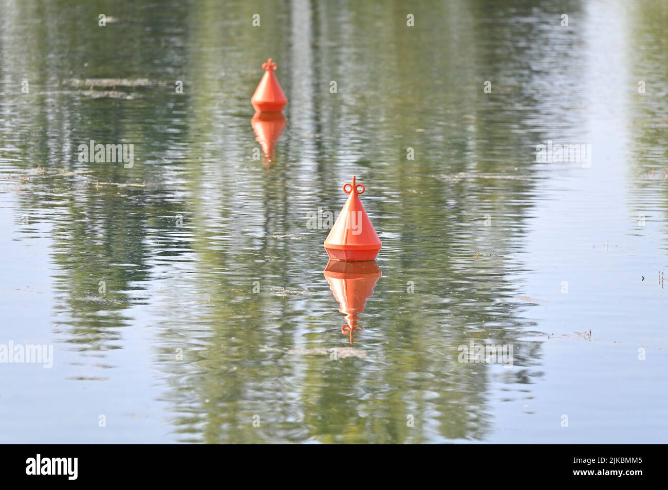 Vienna, Austria. Water buoy on the Danube Stock Photo