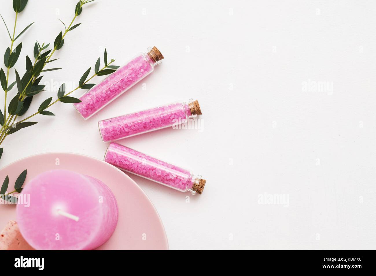 aroma therapy spa bath salt eucalyptus Stock Photo Alamy