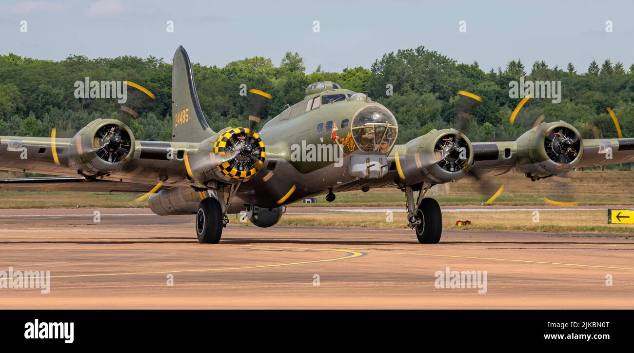 Boeing B-17G Flying Fortress 'Sally B' (Memphis Belle) at the Royal International Air Tattoo 2022 Stock Photo