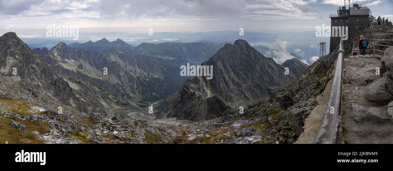 Panorama view of Tatra mountains from Lomnický štít Stock Photo - Alamy