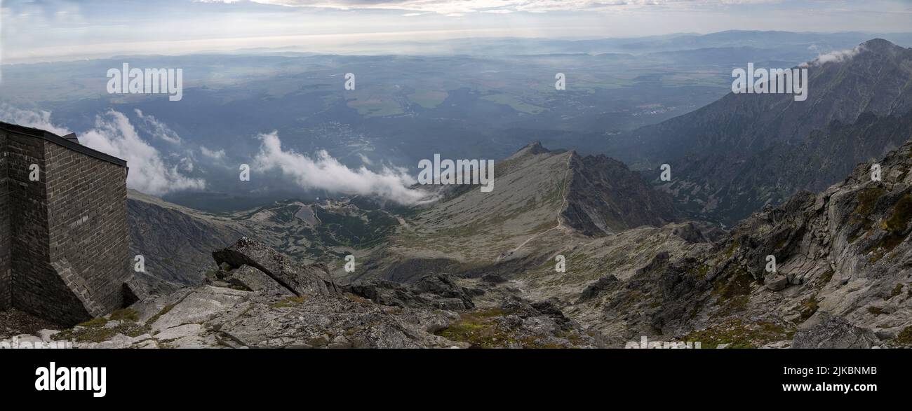 Panorama view of Tatra mountains from Lomnický štít Stock Photo - Alamy