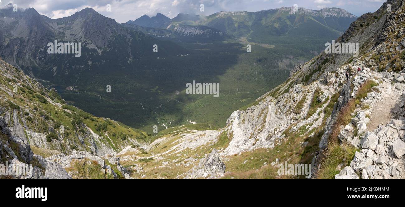 Panorama view of Tatra mountains from Lomnický štít Stock Photo - Alamy