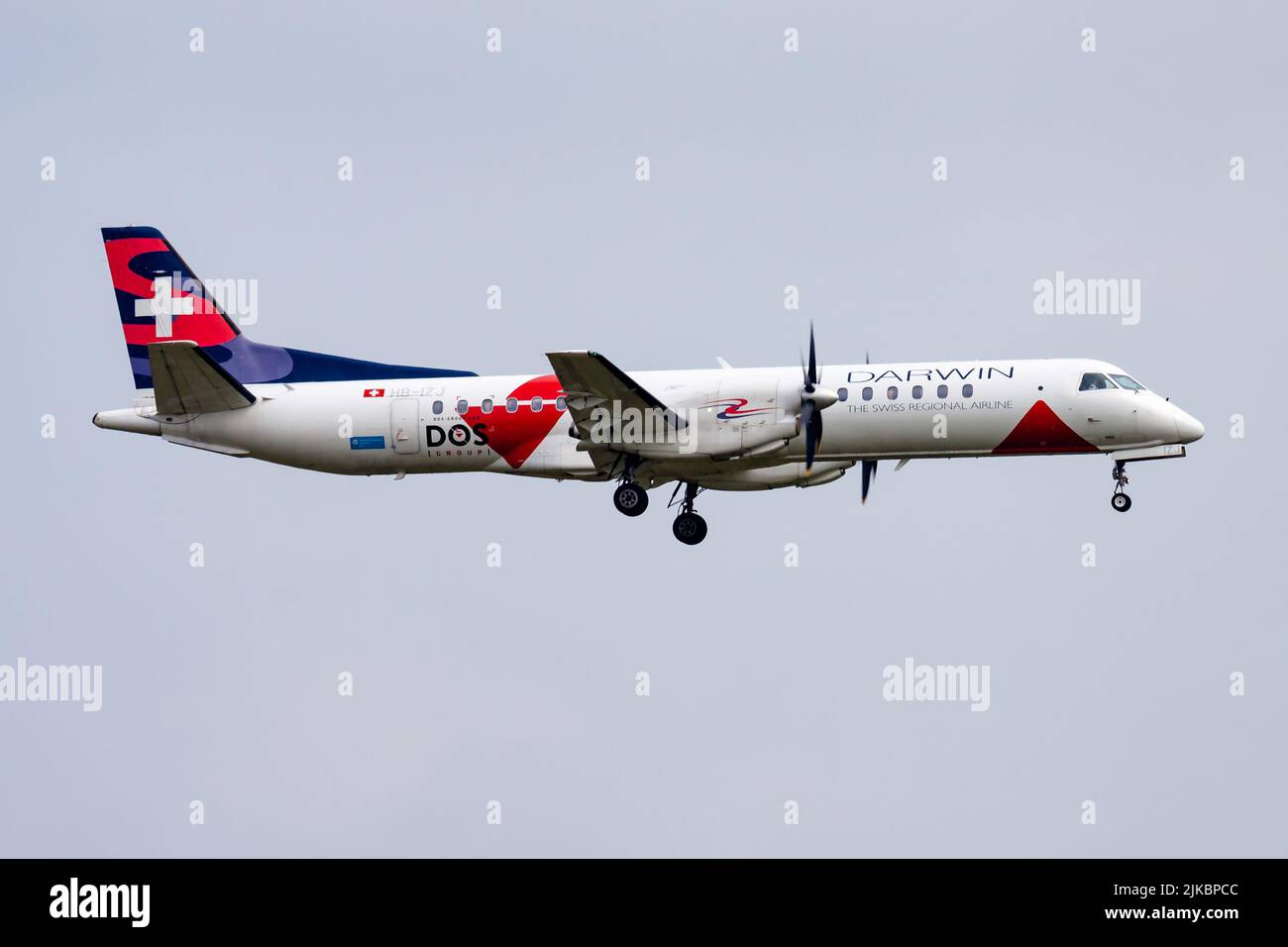Zurich, Switzerland September 9, 2014 Darwin Airlines passenger