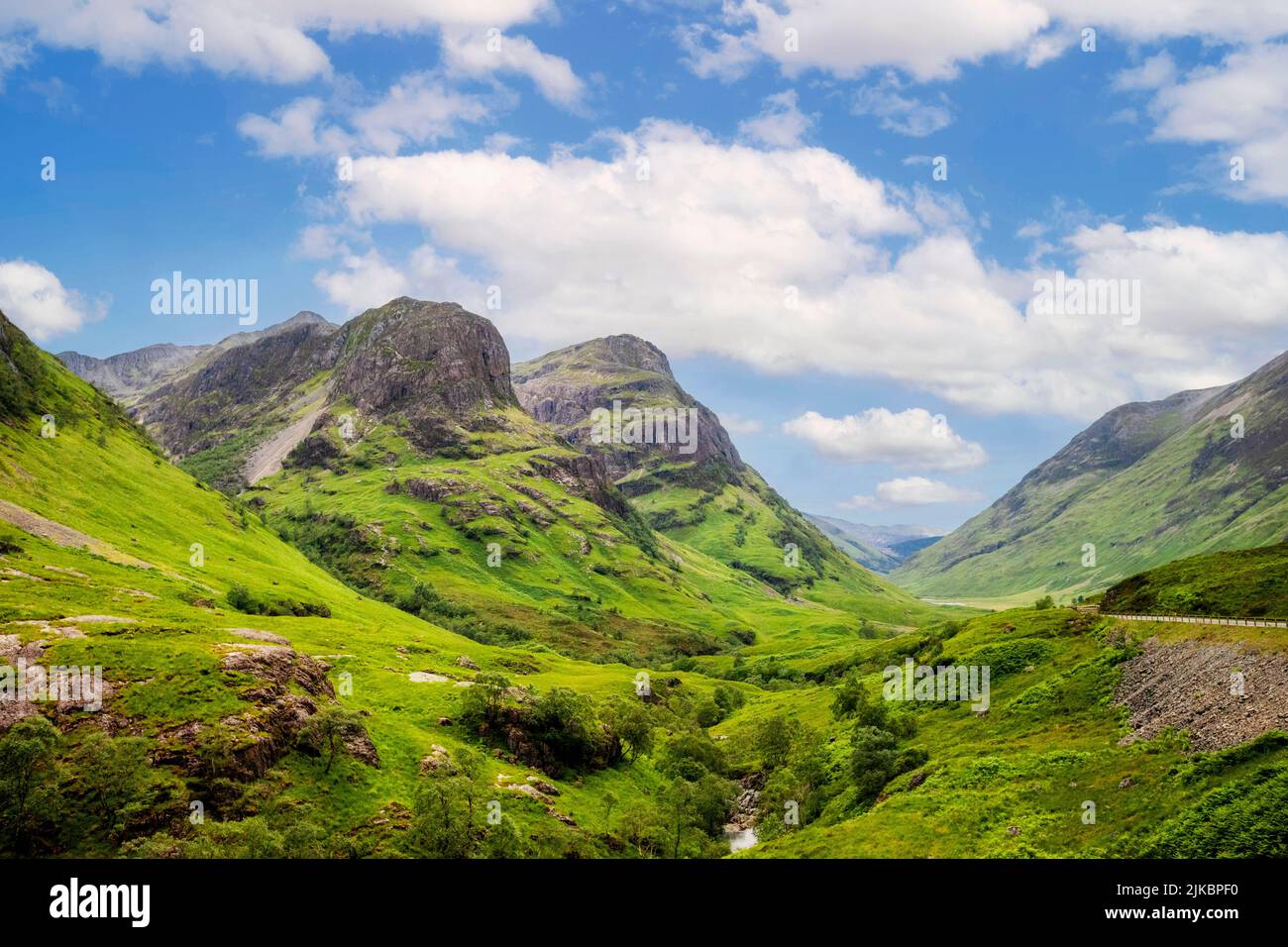 The Three Sisters of Glencoe in Scotland, UK Stock Photo