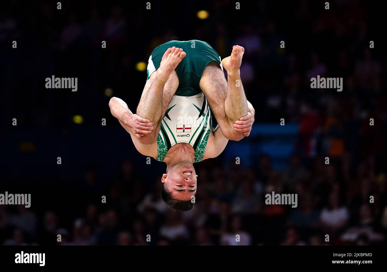 Northern Ireland’s Eamon Montgomery competes in the Men's Floor