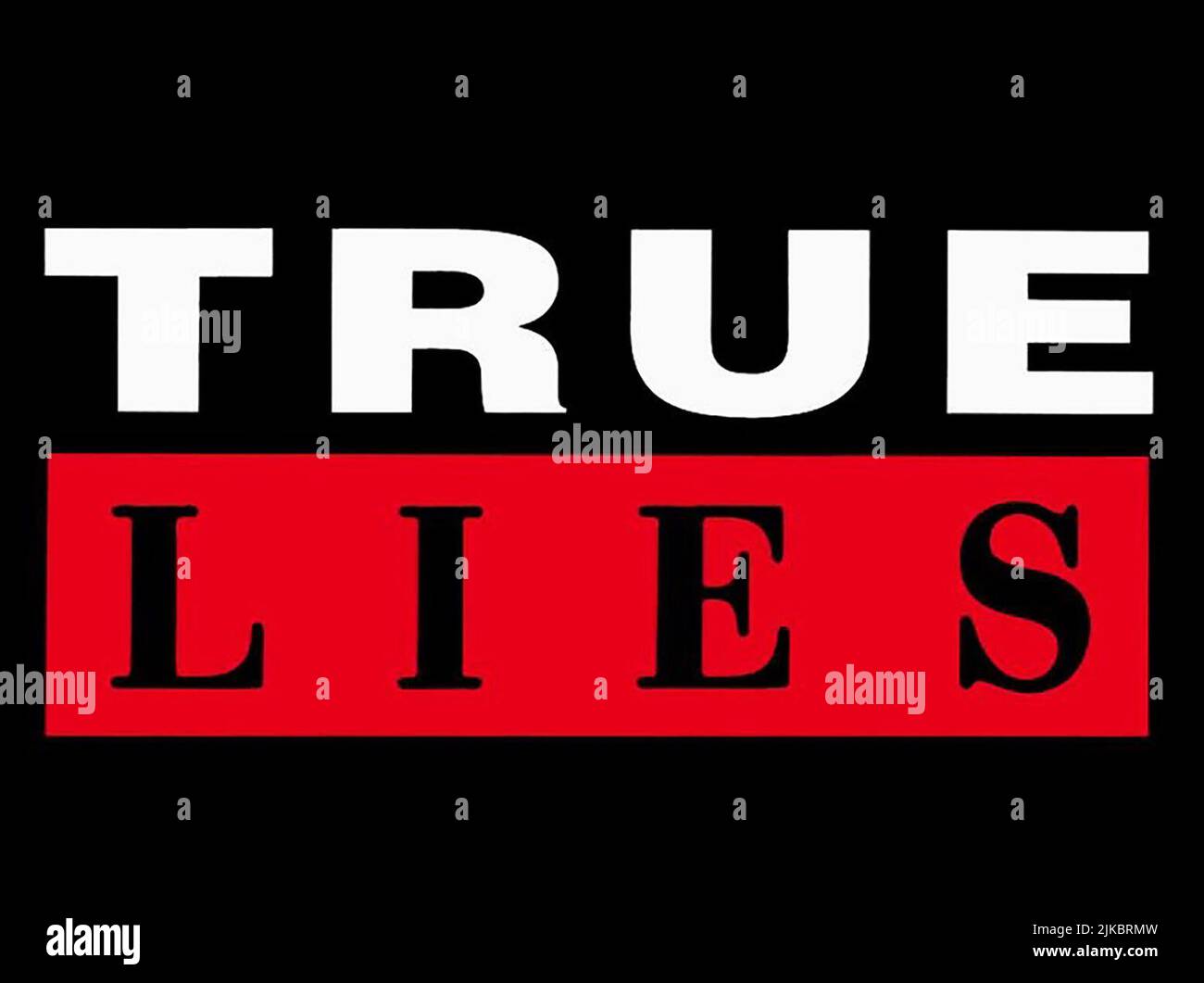 Title Logo Film: True Lies (USA 1994)   Director: James Cameron 13 July 1994   **WARNING** This Photograph is for editorial use only and is the copyright of 20TH CENTURY FOX and/or the Photographer assigned by the Film or Production Company and can only be reproduced by publications in conjunction with the promotion of the above Film. A Mandatory Credit To 20TH CENTURY FOX is required. The Photographer should also be credited when known. No commercial use can be granted without written authority from the Film Company. Stock Photo