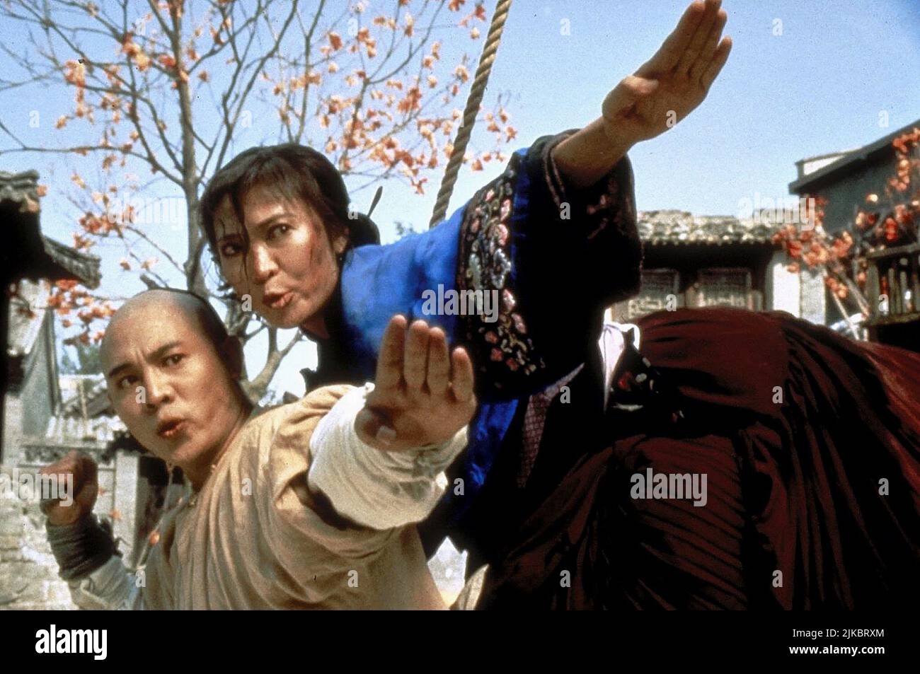 Jet Li & Michelle Reis Film: The Legend  (Fong sai yuk) Characters: Fong Sai-Yuk & Ting Ting  Hk 1993, Director: Corey Yuen 04 March 1993   **WARNING** This Photograph is for editorial use only and is the copyright of EASTERN PRODUCTIONS and/or the Photographer assigned by the Film or Production Company and can only be reproduced by publications in conjunction with the promotion of the above Film. A Mandatory Credit To EASTERN PRODUCTIONS is required. The Photographer should also be credited when known. No commercial use can be granted without written authority from the Film Company. Stock Photo