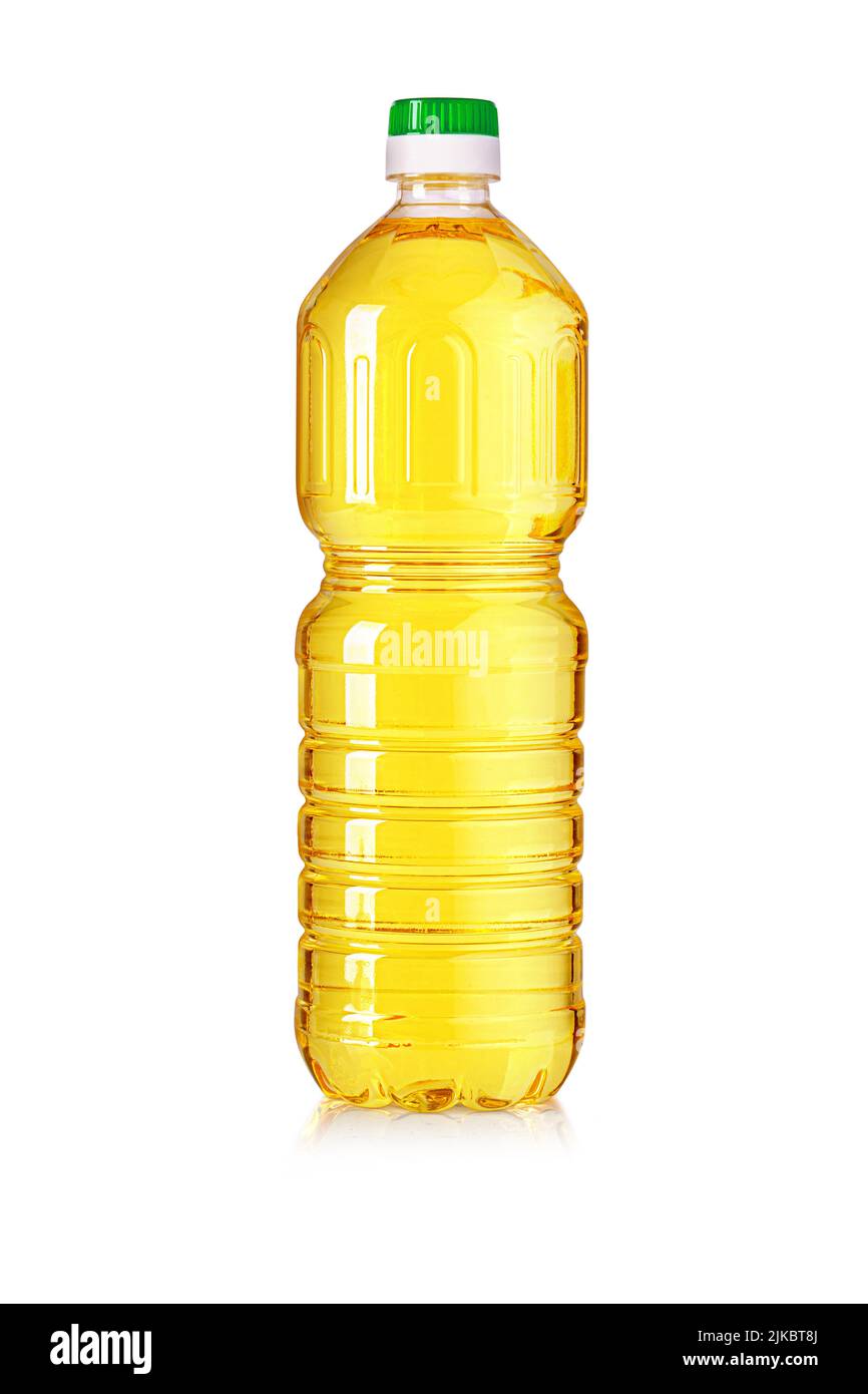 oil plastic bottle isolated on white background with clipping path