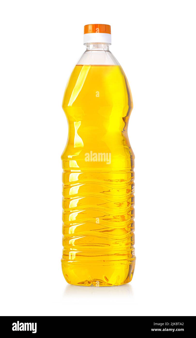 oil plastic bottle isolated on white background with clipping path