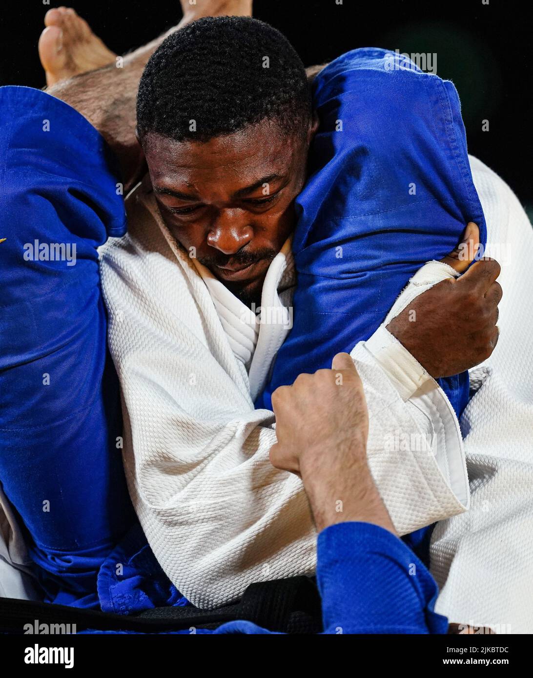 Cameron's Bernadin Tsala Tsala in the Men's 60k Judo at Coventry Arena
