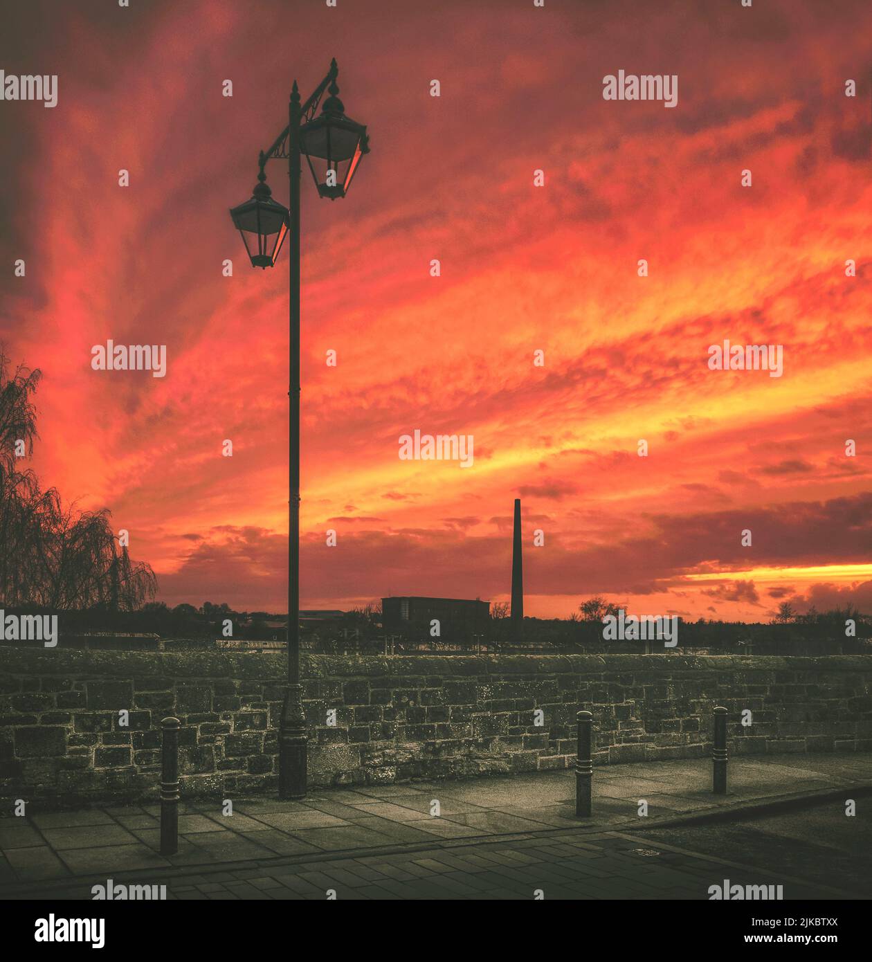 The distant silhouette of Dixon's Chimney seen from West Walls in