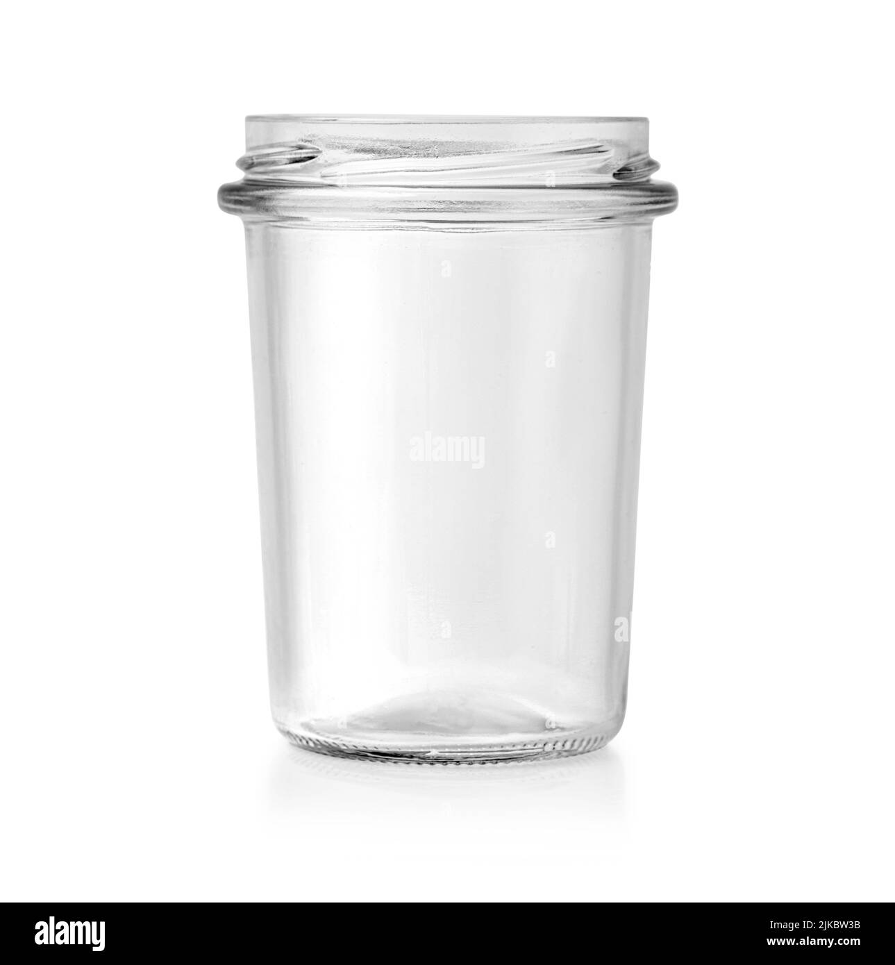 empty glass jar isolated on white with clipping path Stock Photo Alamy