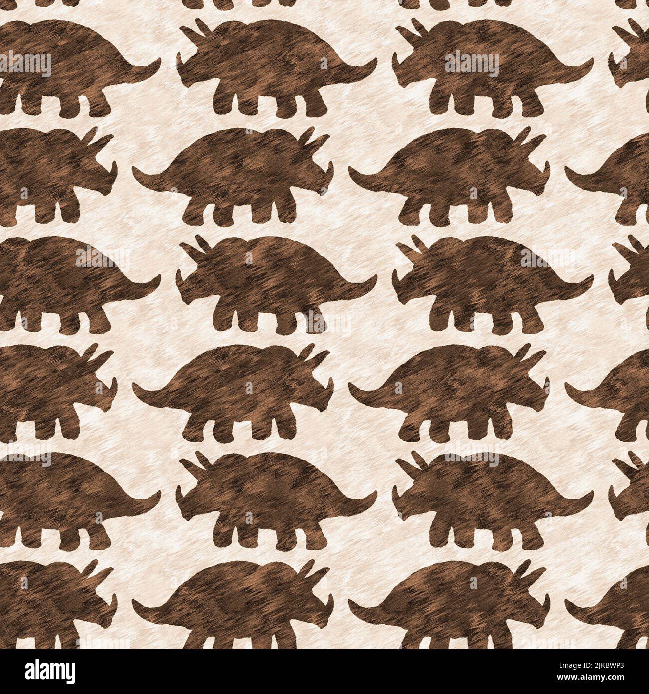 Hand drawn triceratops dinosaur seamless pattern. Gender Neutral ...