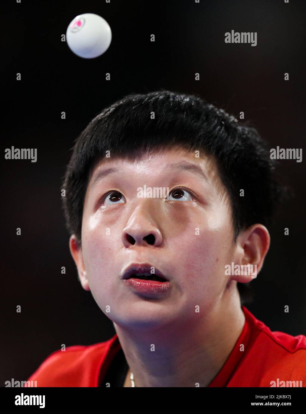 Singapore’s Jian Zeng competes during the Women's Team Gold medal ...