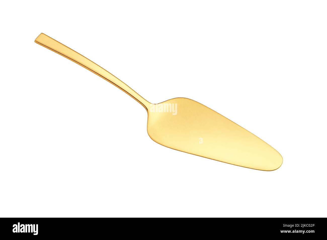 Golden cake spatula, cut out, photo stacking Stock Photo