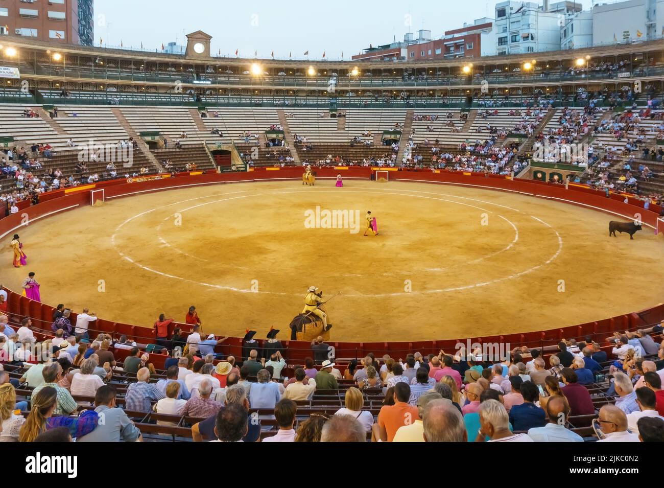 Bullfight in Valencia bullring, Spain Stock Photo