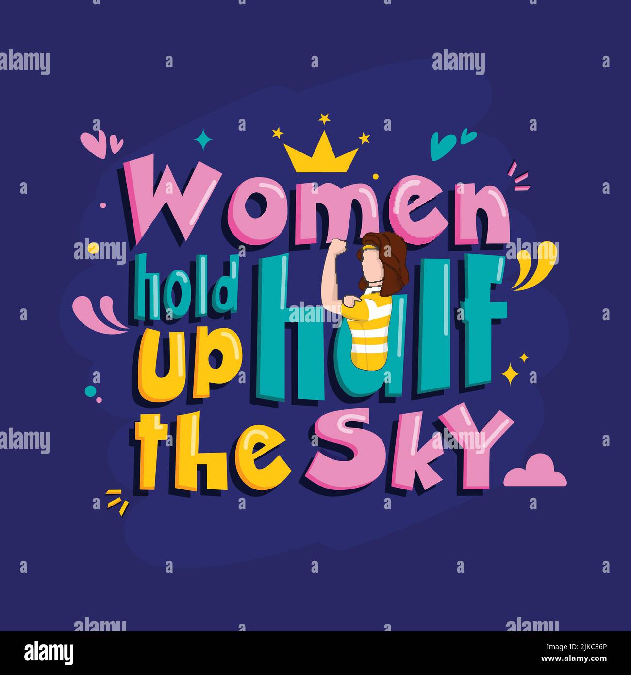 Women Hold Up The Sky Stock Vector Images Alamy