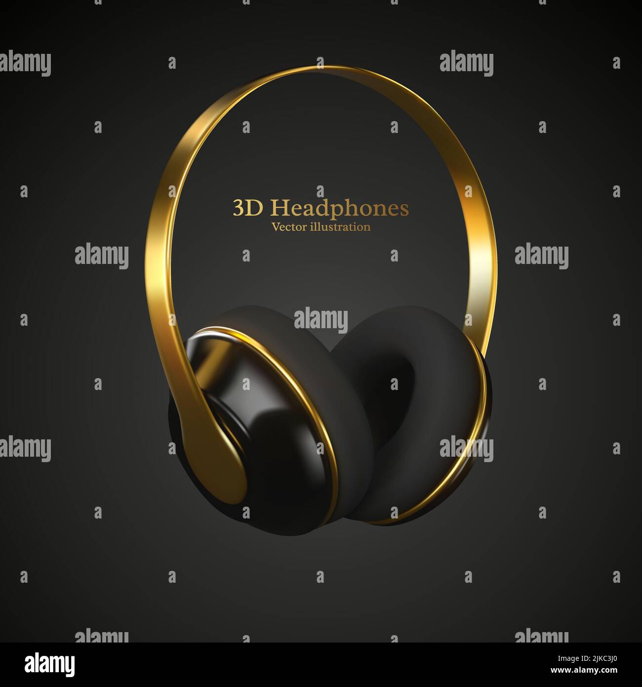3d realistic vector headphones Stock Vector Image & Art - Alamy