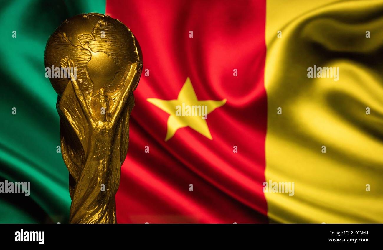 October 6, 2021, Yaounde, Cameroon. FIFA World Cup on the background of
