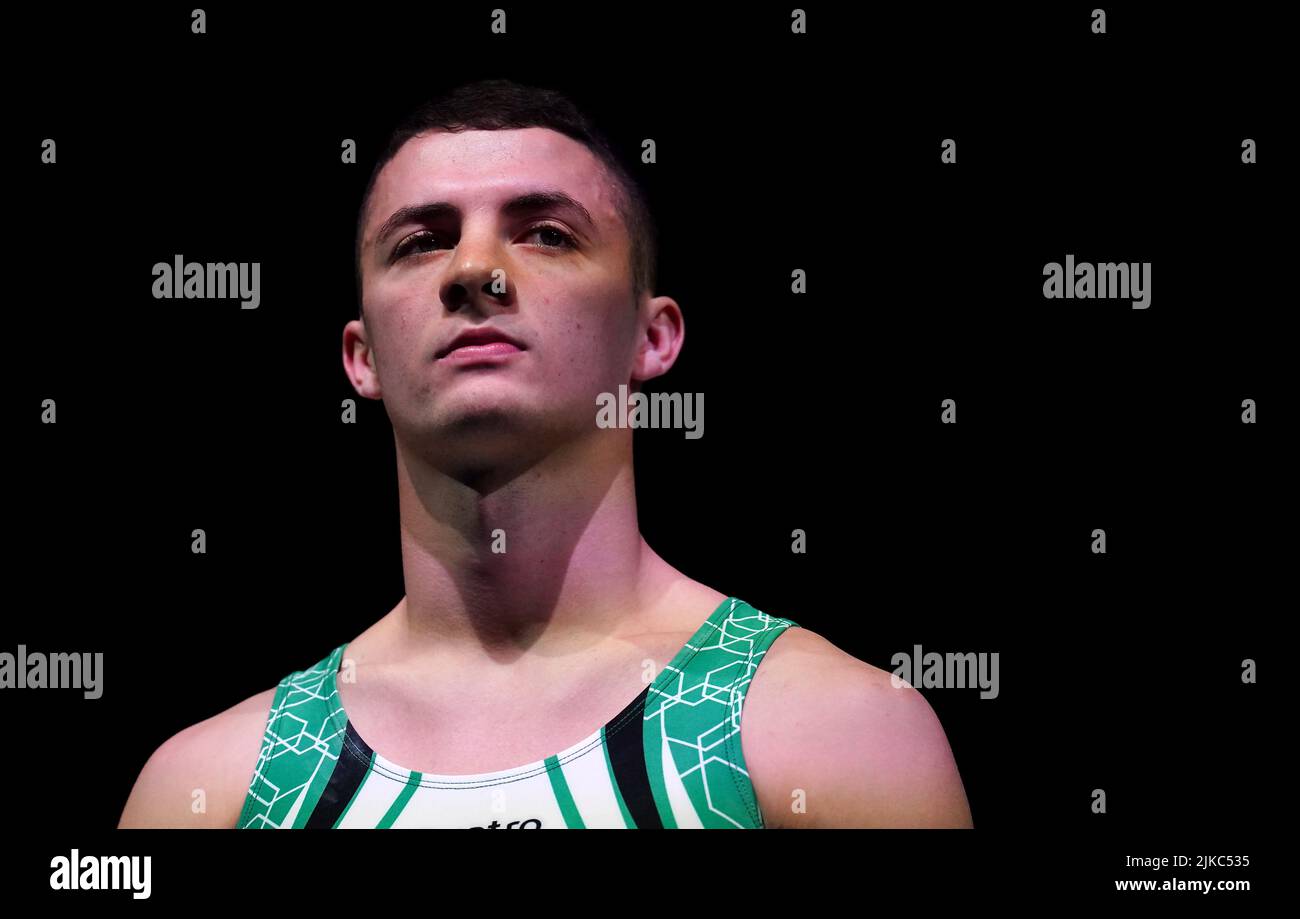 Northern Ireland's Rhys McClenaghan competes in the Men's Pommel Horse