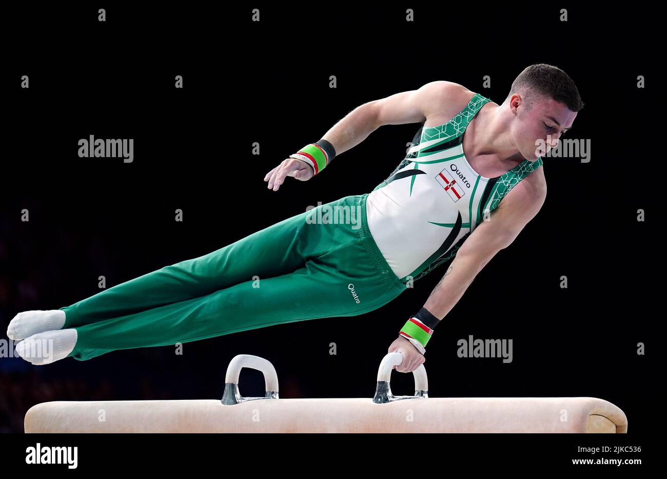 Northern Ireland's Rhys McClenaghan competes in the Men's Pommel Horse