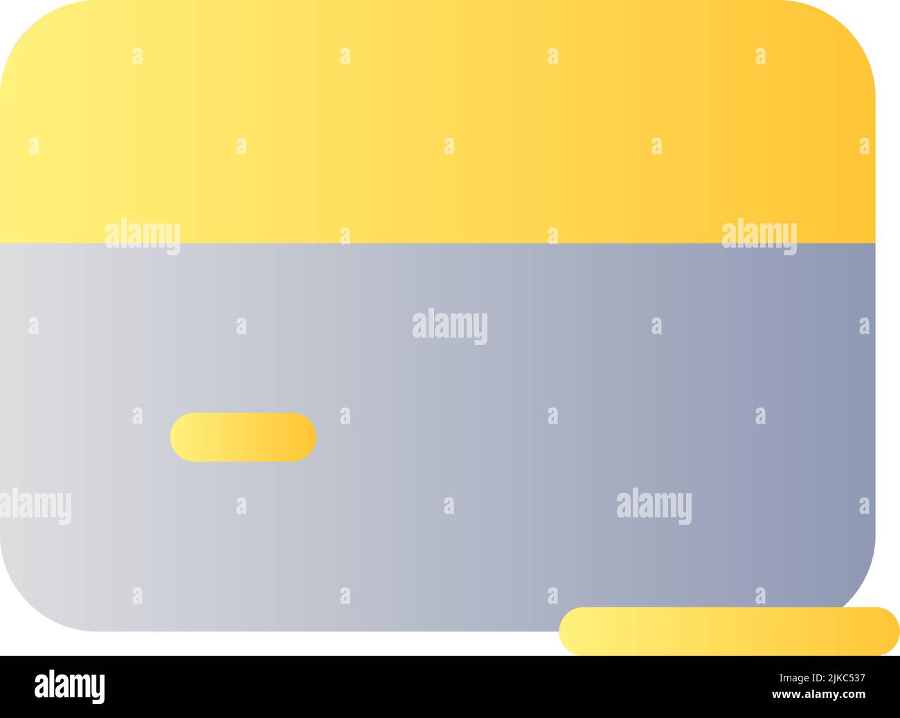 Close bank account flat gradient color ui icon Stock Vector
