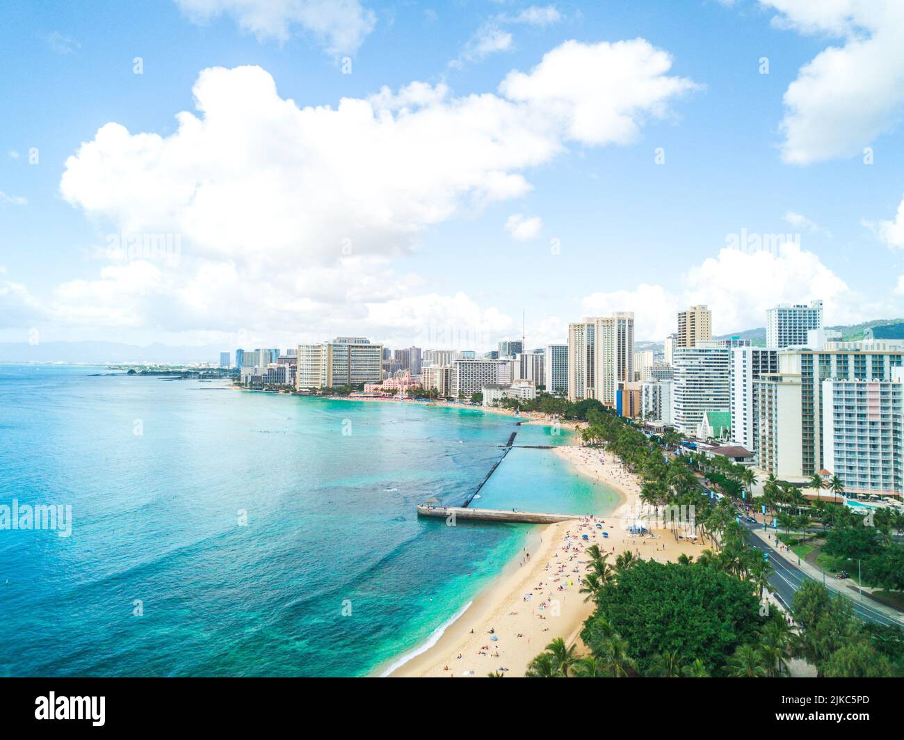 Waikiki beach skyscrapers view hi-res stock photography and images - Alamy