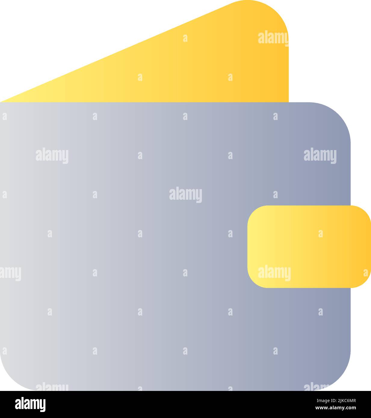 Open wallet flat gradient color ui icon Stock Vector