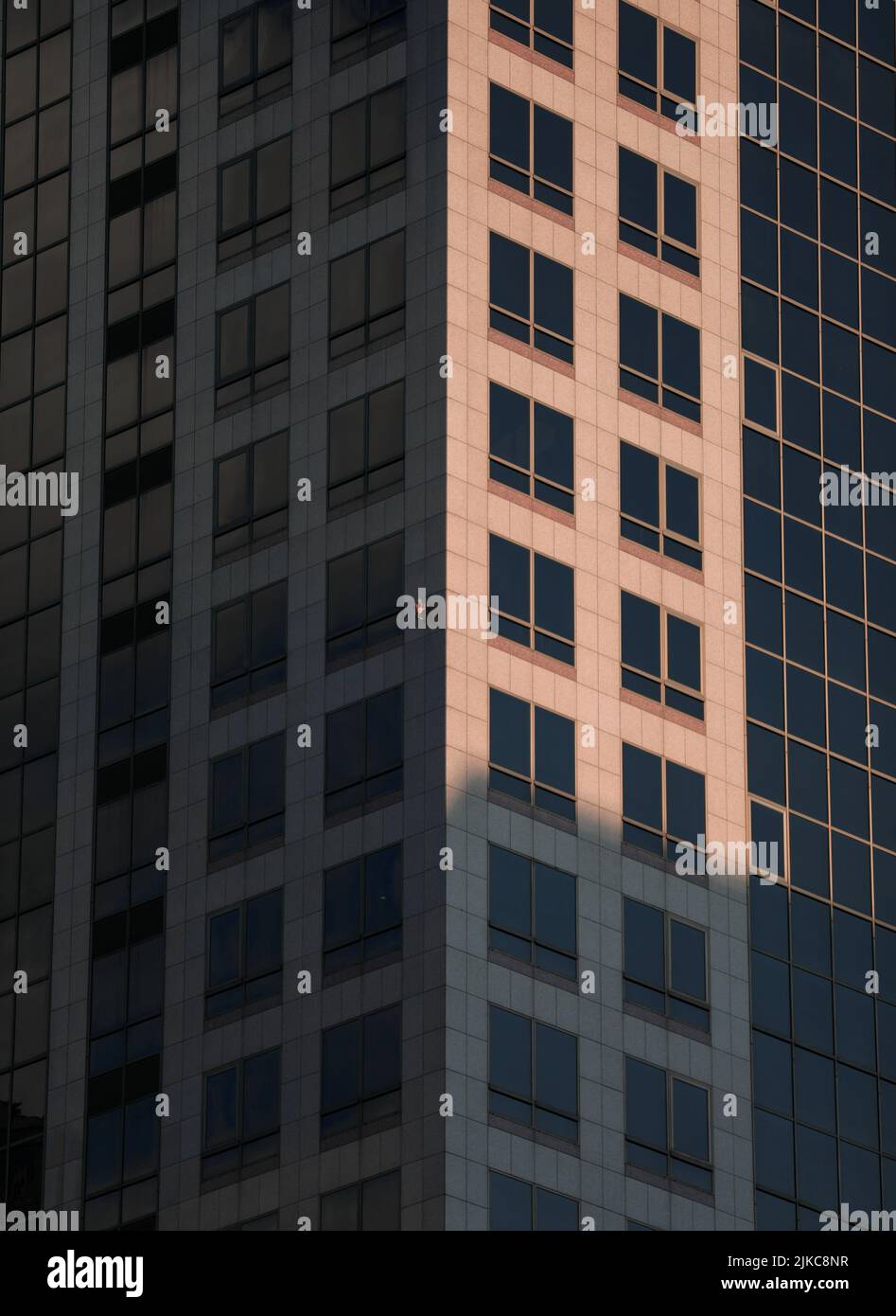 A vertical shot of newly built modern building with dark windows Stock ...