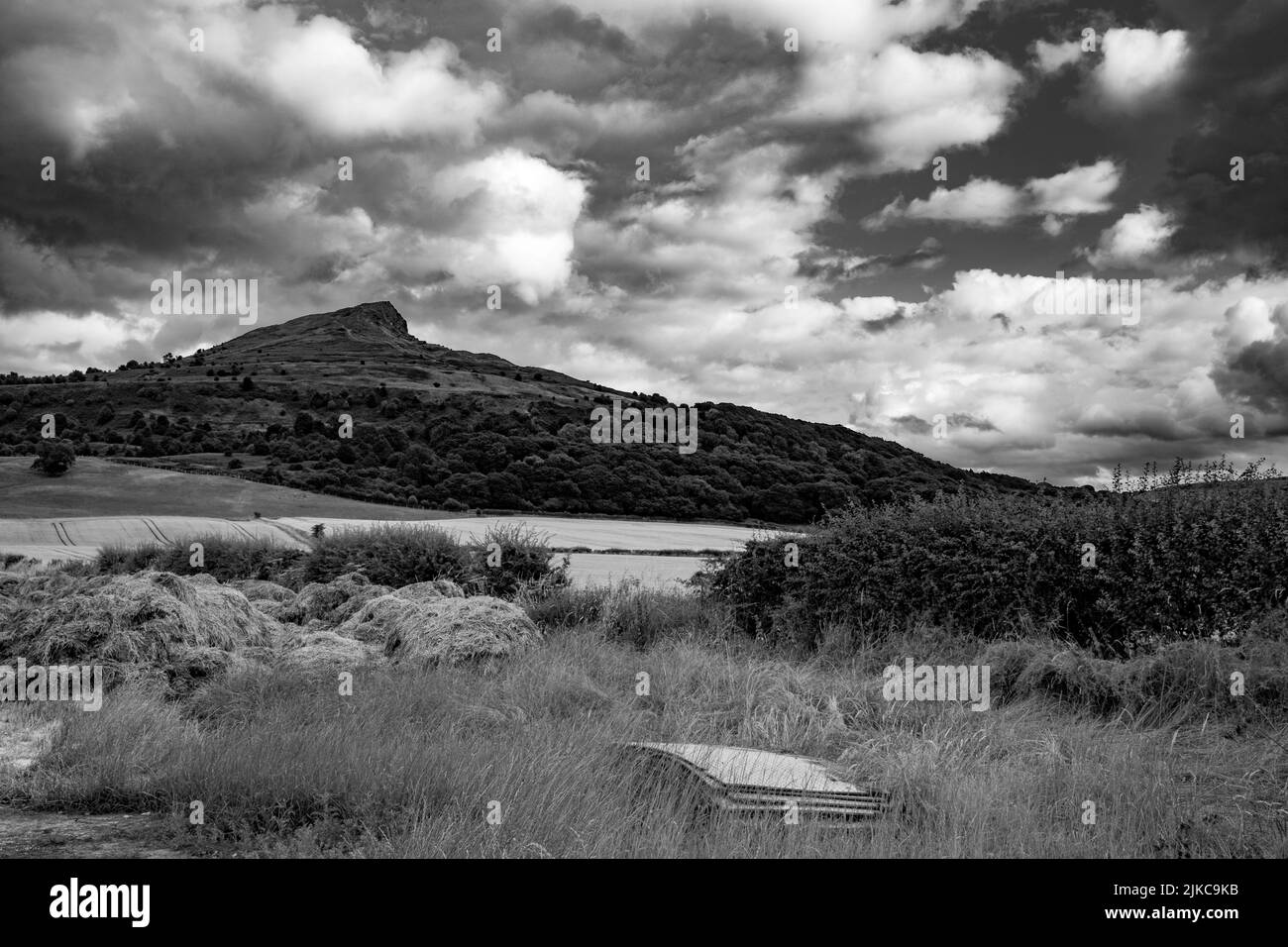 Hill with grass Black and White Stock Photos & Images - Alamy