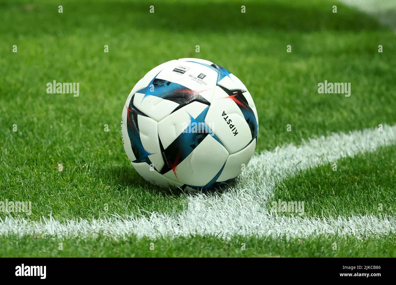 Kipsta by Decathlon matchball during the pre season friendly football match between Stade de Reims and US Sassuolo Calcio on July 31 2022 at Stade Auguste Delaune in Reims France Photo Jean