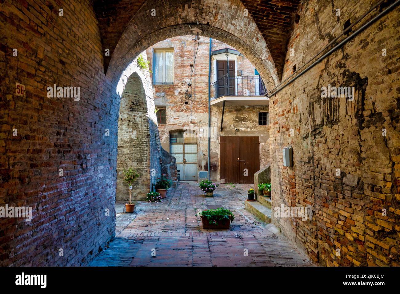 Small alley in Penne, Italy Stock Photo