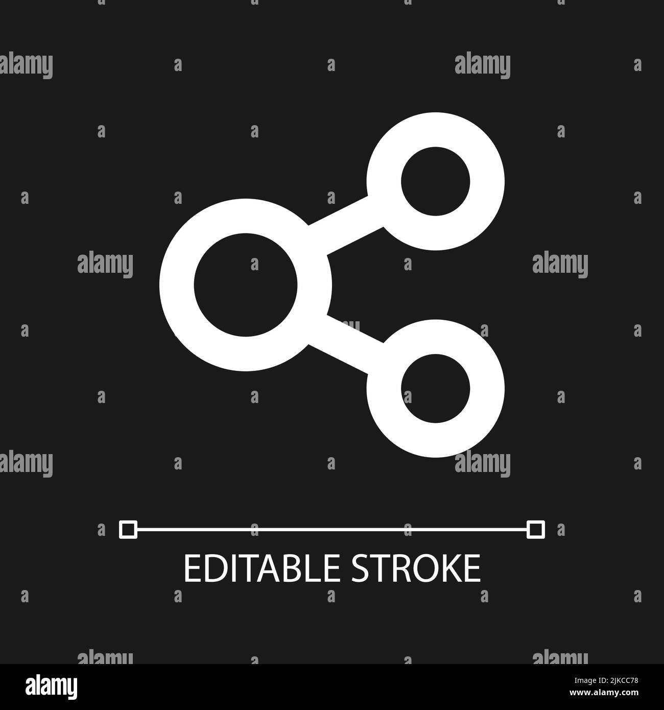 Share pixel perfect white linear ui icon for dark theme Stock Vector ...