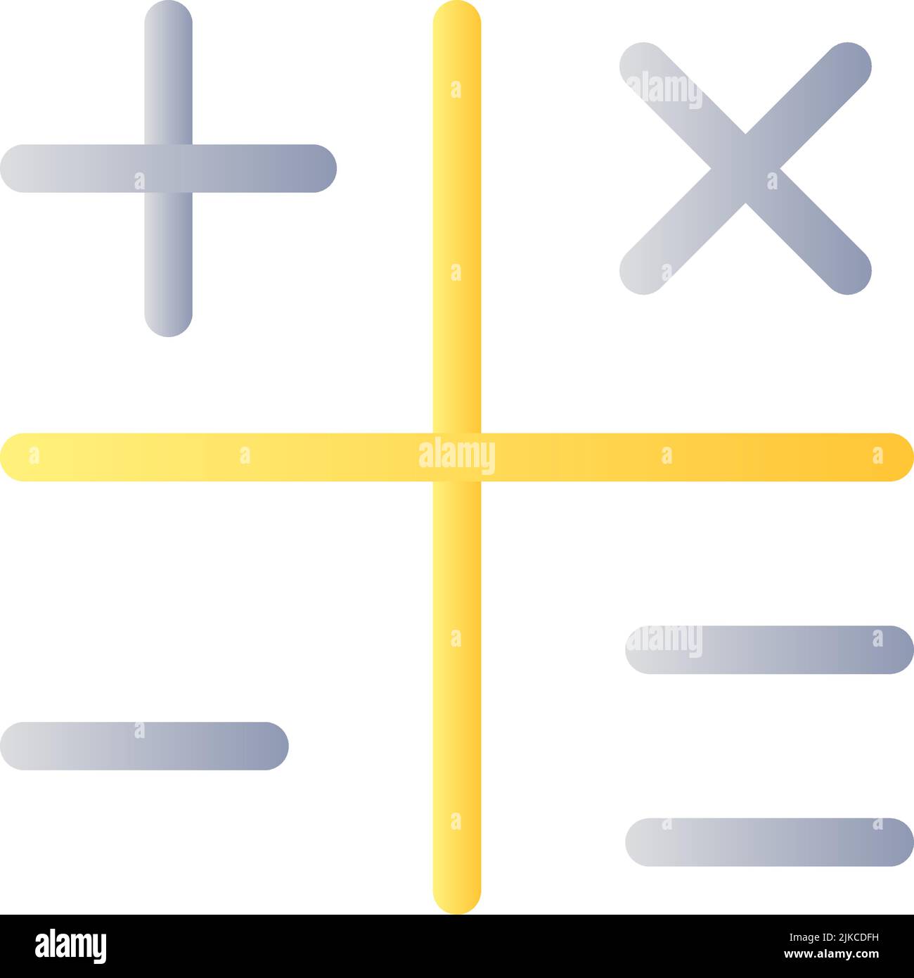 Calculation flat gradient color ui icon Stock Vector