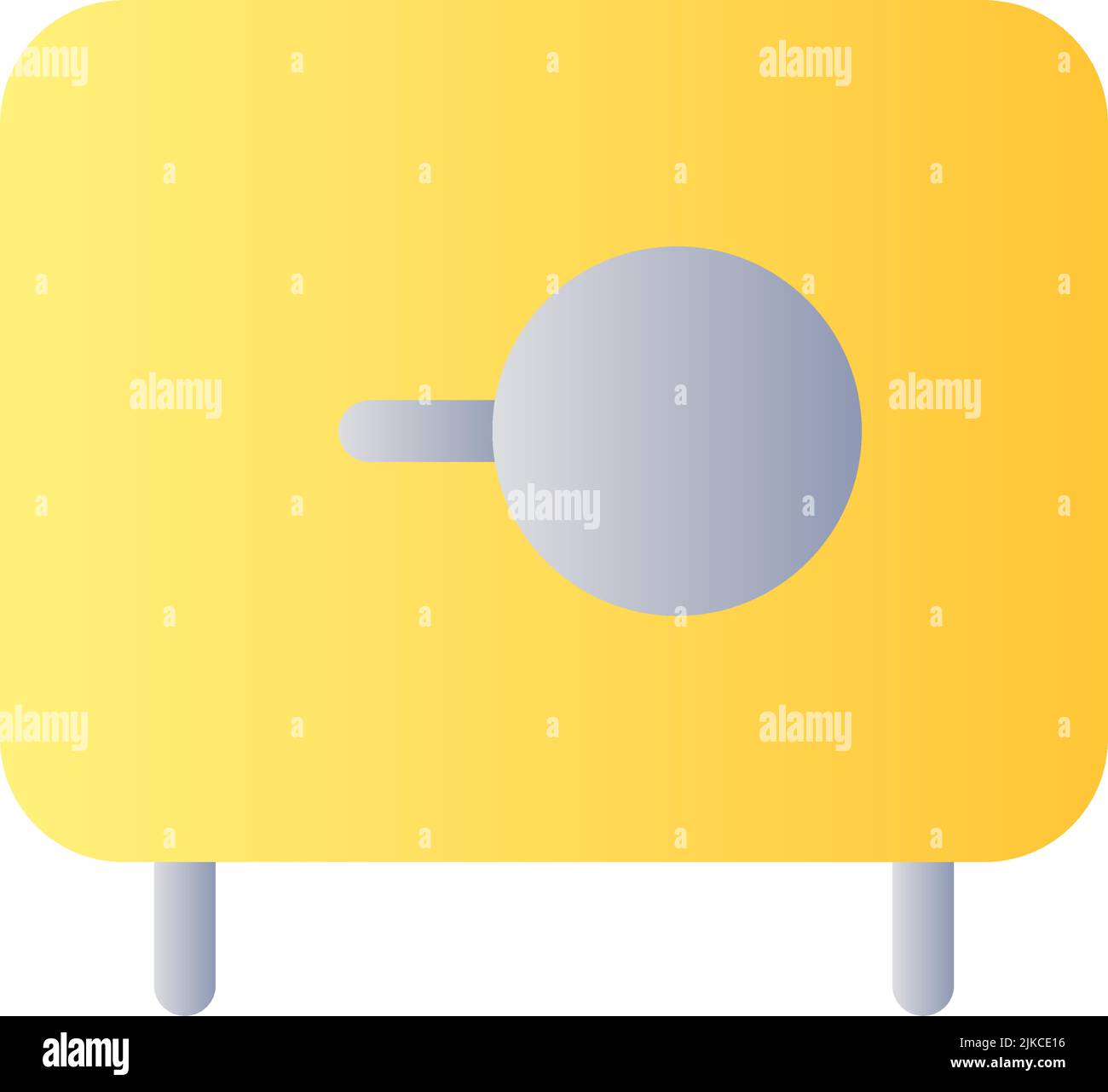 Money safe flat gradient color ui icon Stock Vector