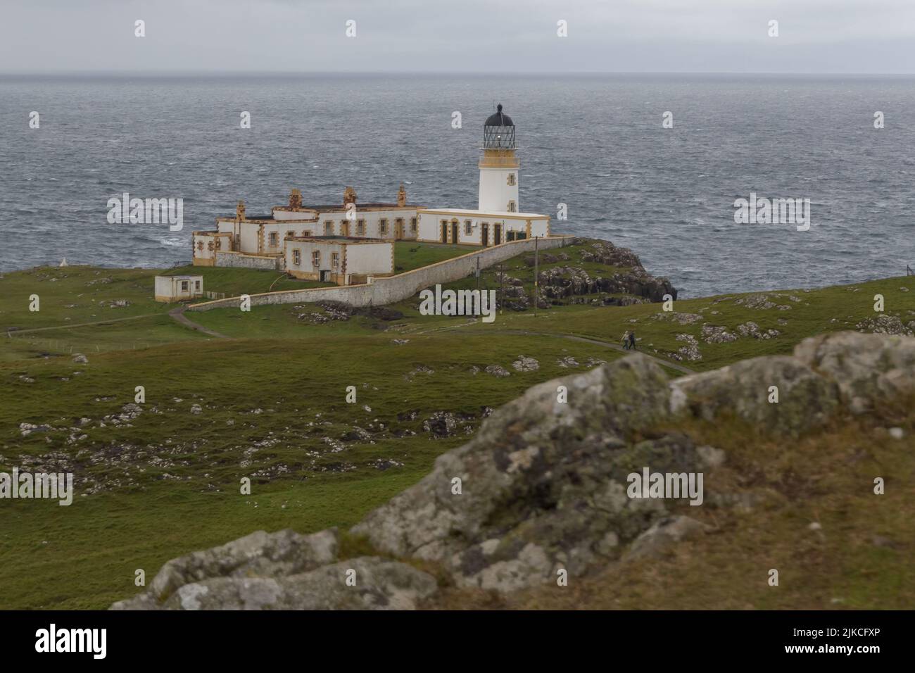 The Neist Point Lighthouse on the Isle of Skye in Scotland Stock Photo