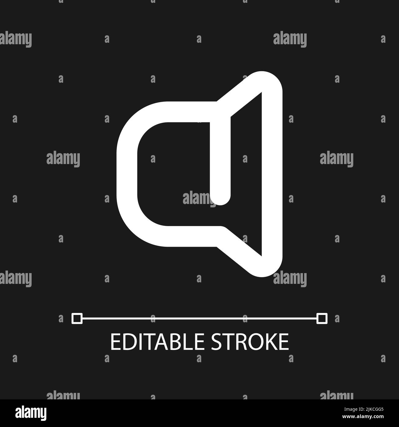 Audio settings pixel perfect white linear ui icon for dark theme Stock ...