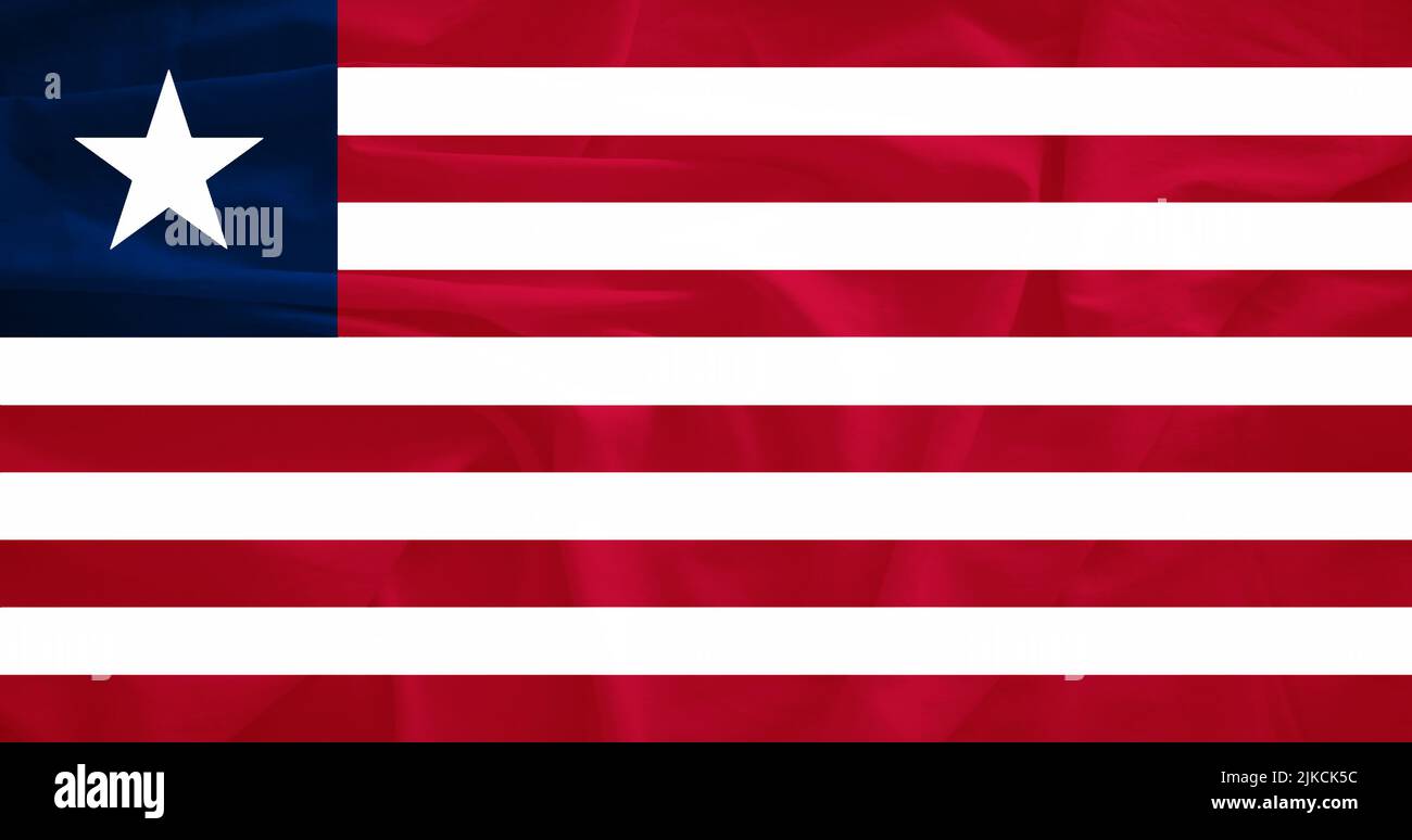 Liberia flag with 3d effect Stock Photo - Alamy