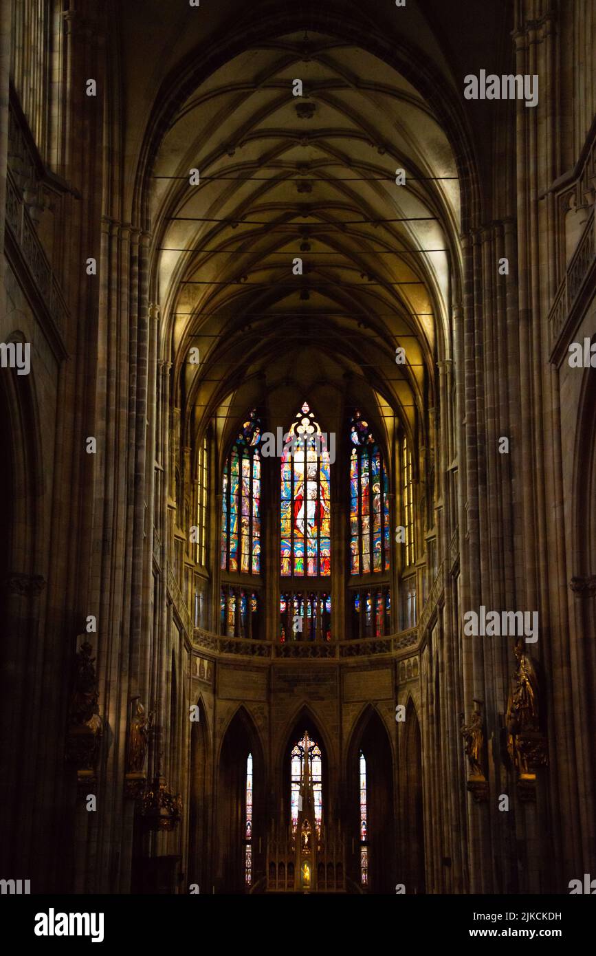 Vertical shot gothic cathedr…